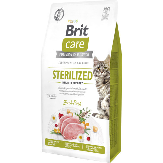 Ξηρά Τροφή Γάτας Brit Care CAT Grain Free Sterilized Immunity Support Pork 7kg