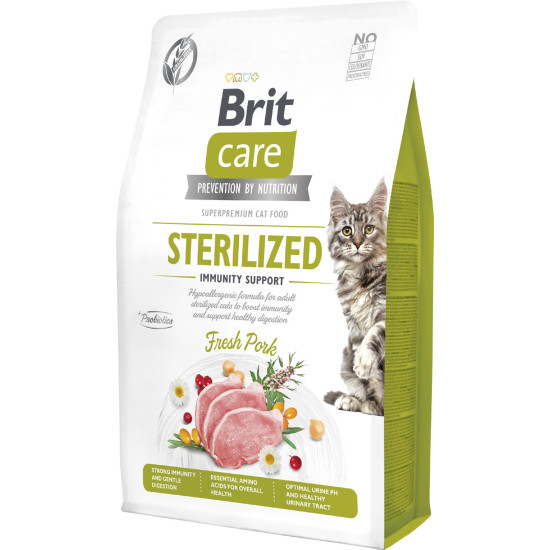 Ξηρά Τροφή Γάτας Brit Care CAT Grain Free Sterilized Immunity Support Pork 2kg