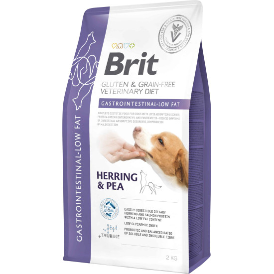 Ξηρά Τροφή Σκύλου Brit Veterinary Diet Dog Grain Free Gastrointestinal-Low Fat with Herring & Pea 2kg