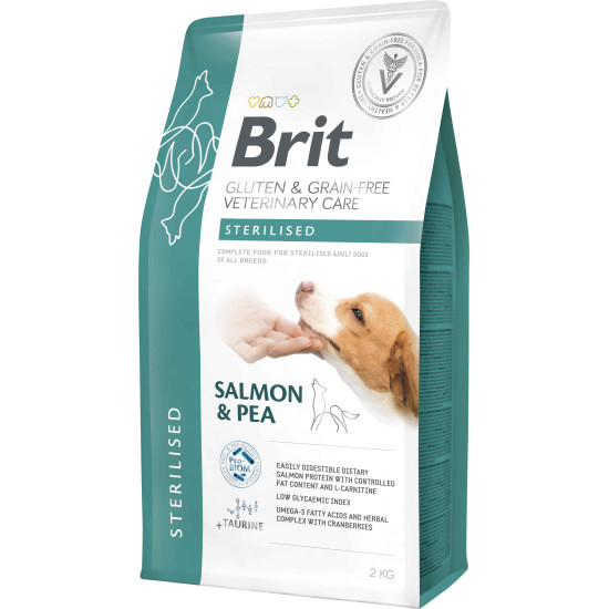 Ξηρά Τροφή Σκύλου Brit Veterinary Care Dog Grain Free Sterilised Salmon & Pea 2kg