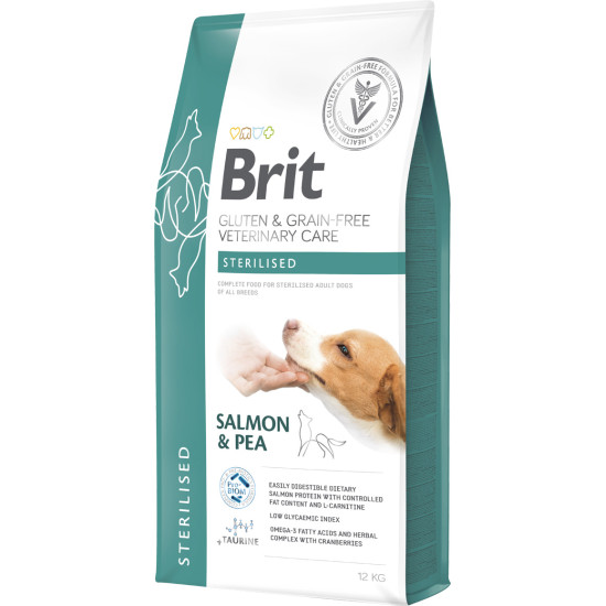 Ξηρά Τροφή Σκύλου Brit Veterinary Care DOG Grain Free Sterilised Salmon & Pea 12kg