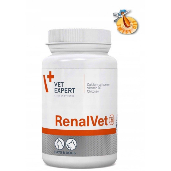 VetExpert - RENALVET ΣΥΜΠΛΗΡΩΜΑ ΔΙΑΤΡΟΦΗΣ ΚΑΤΑ ΤΗΣ ΧΡΟΝΙΑΣ ΝΕΦΡΙΚΗΣ ΑΝΕΠΑΡΚΕΙΑΣ (60 κάψουλες)