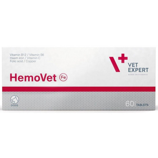 VetExpert - HEMOVET ΣΥΜΠΛΗΡΩΜΑ ΔΙΑΤΡΟΦΗΣ ΓΙΑ ΣΚΥΛΟΥΣ ΜΕ ΑΝΑΙΜΙΑ 60tabs